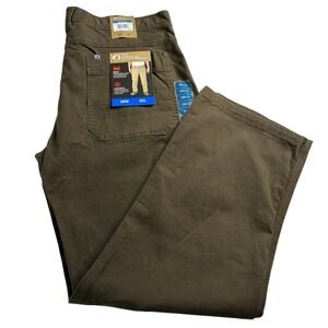 The American Outdoorsman Men's Pants Brown Sz 38x32 Zip Pocket Straight Leg NWT